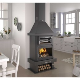 Chimenea Leña Frontal -...