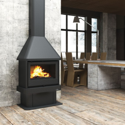 Chimenea metálica frontal -...