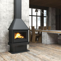 Chimenea metálica frontal -...