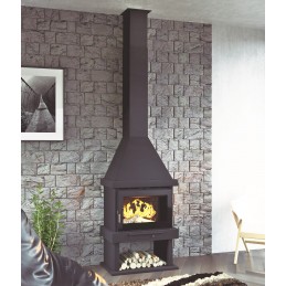 Chimenea de leña frontal -...
