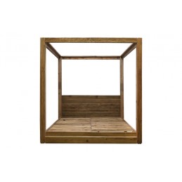 Cama pino madera reciclada