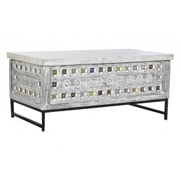 Mesa centro mango metal gris
