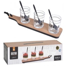 Set tabla con vasos