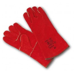 Guante soldador rojo